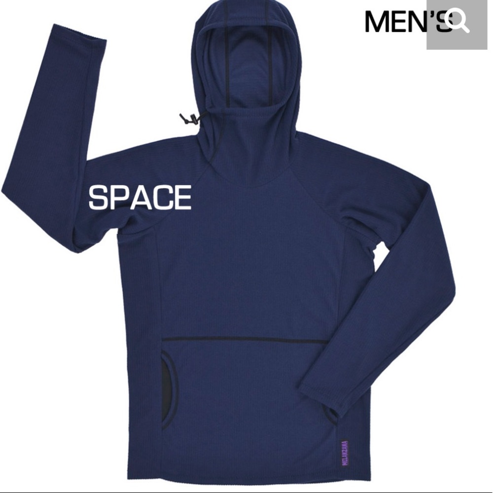 Melanzana 2022 Microgrid Hoodie V2. Brand new! Men’s Large Space (Navy) Color